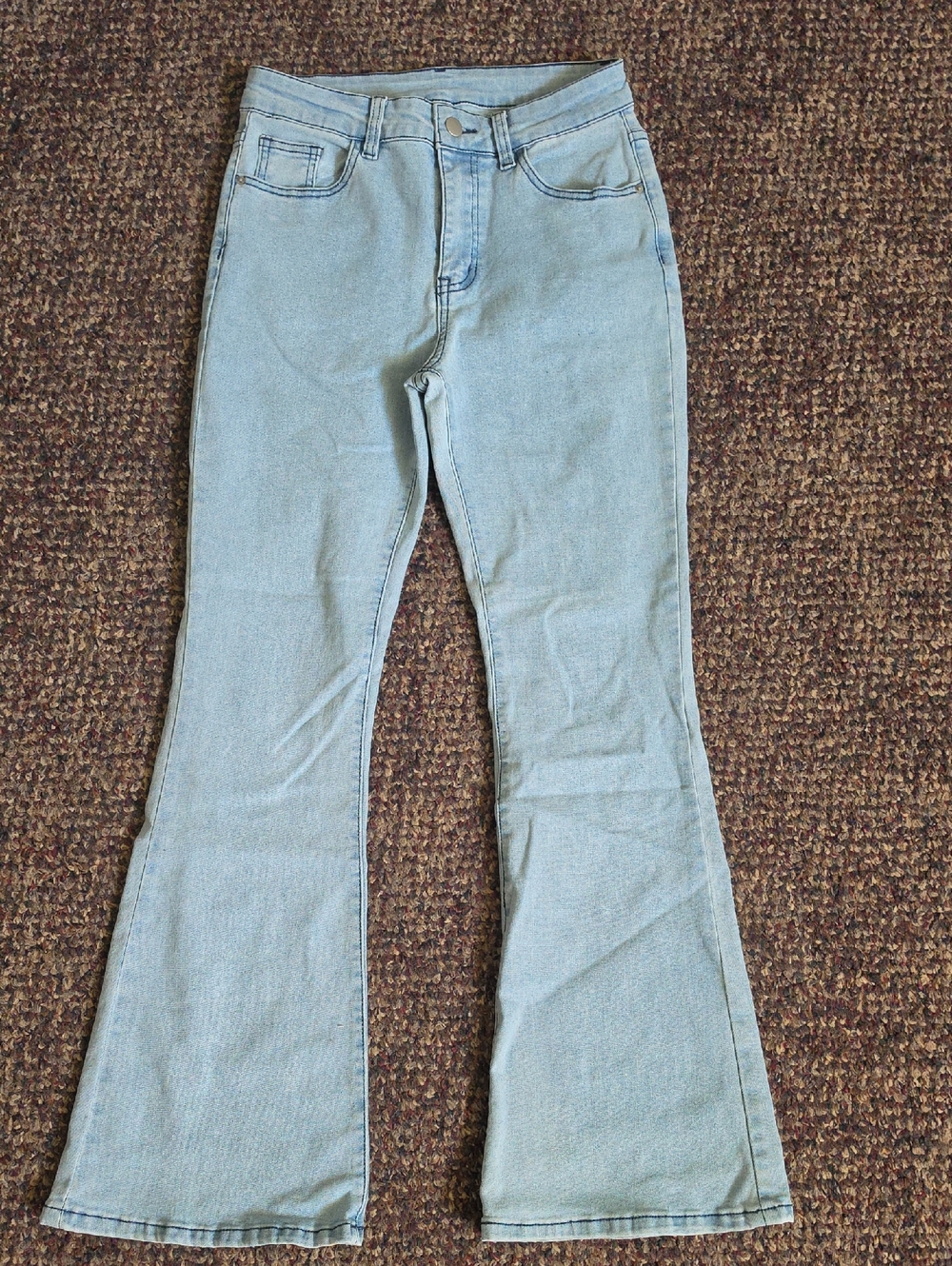 Light Blue Flare Jeans Shein